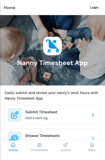 Nanny Timesheet App Template