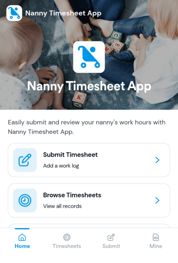 Nanny Timesheet App Template