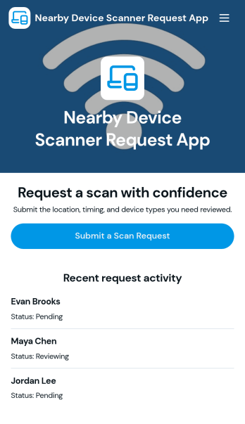 Nearby Device Scanner App Template