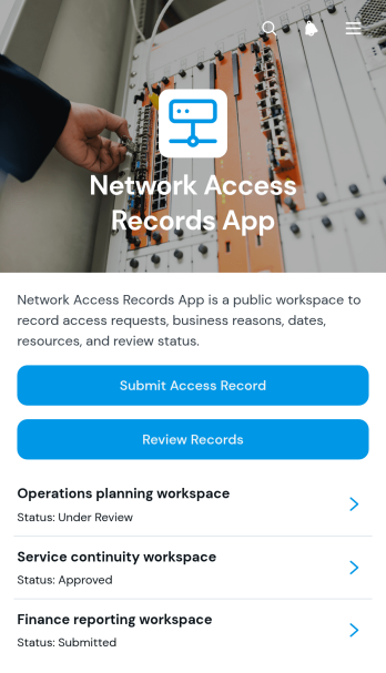 Network Access Records App Template
