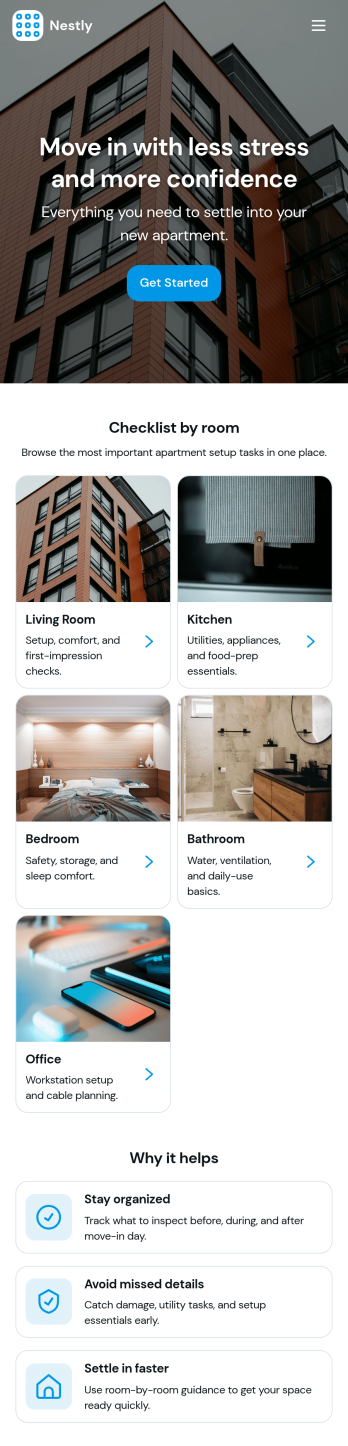 New Apartment Checklist App Template