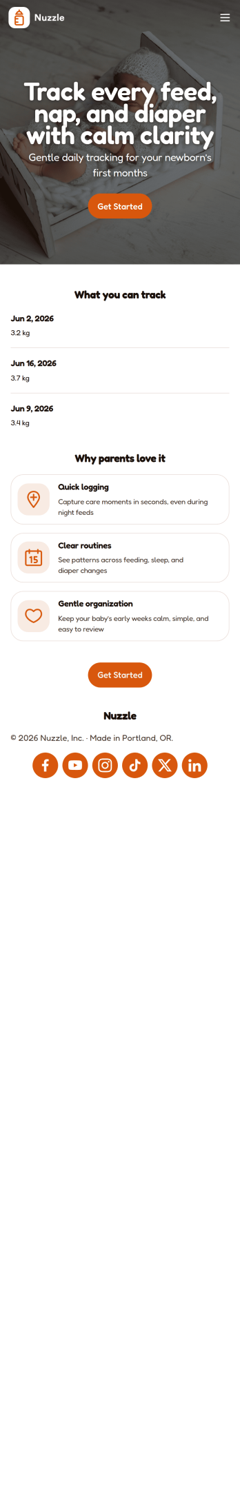 Newborn Baby Tracking App Template