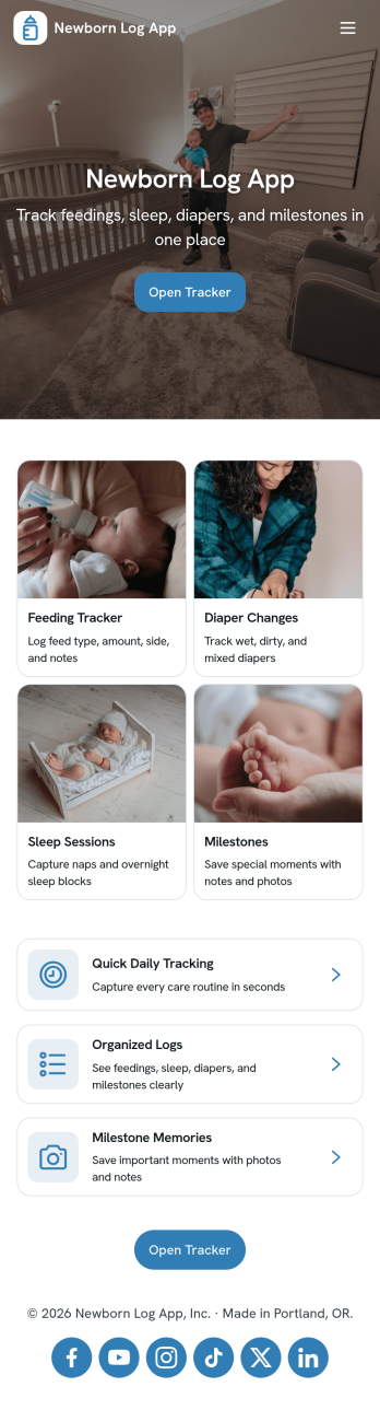 Newborn Log App Template