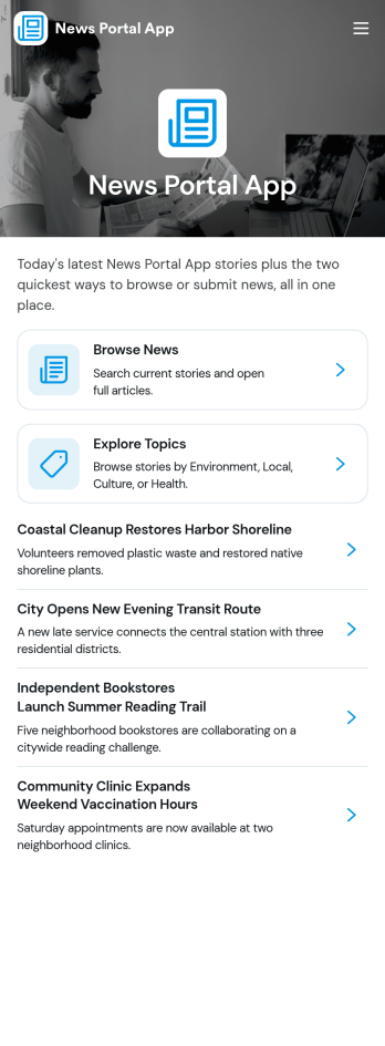 News Portal App Template