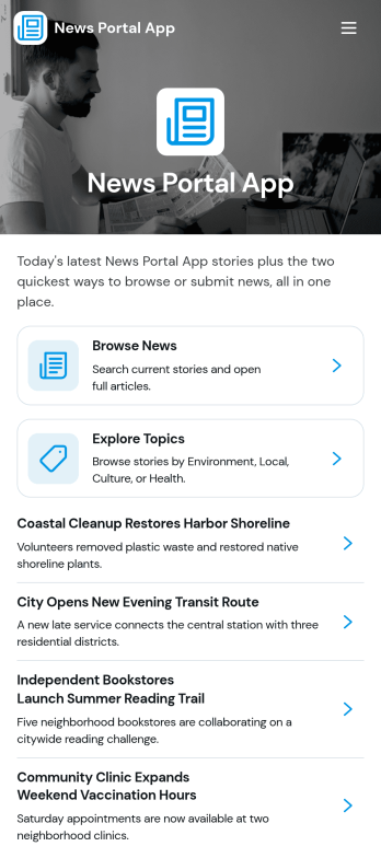 News Portal App Template