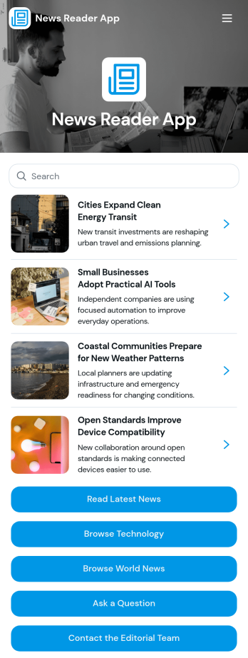 News Reader App Template