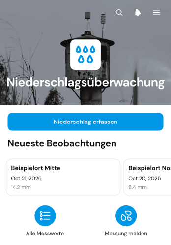 Niederschlagsüberwachungs-App