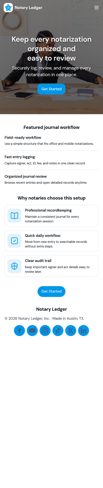 Notary Journal App Template
