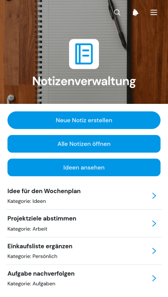 Notizverwaltungs-App