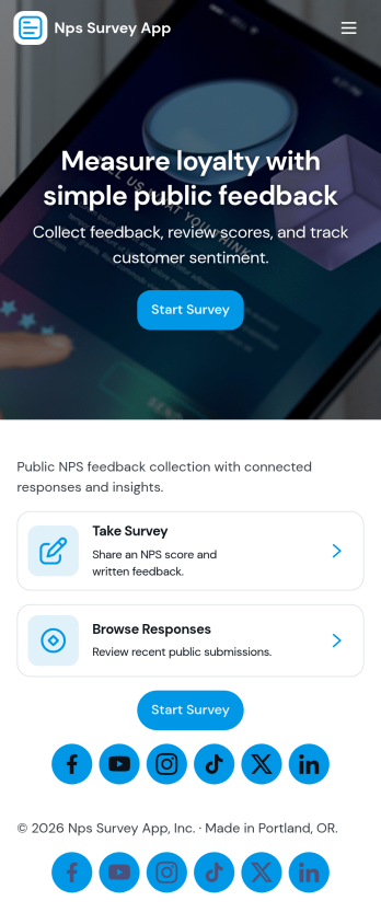 NPS Survey App Template