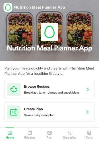 Nutrition Meal Planner App Template