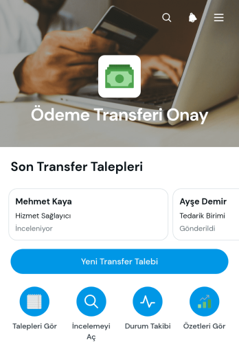 Ödeme Transferi Onay Uygulama Șablonu
