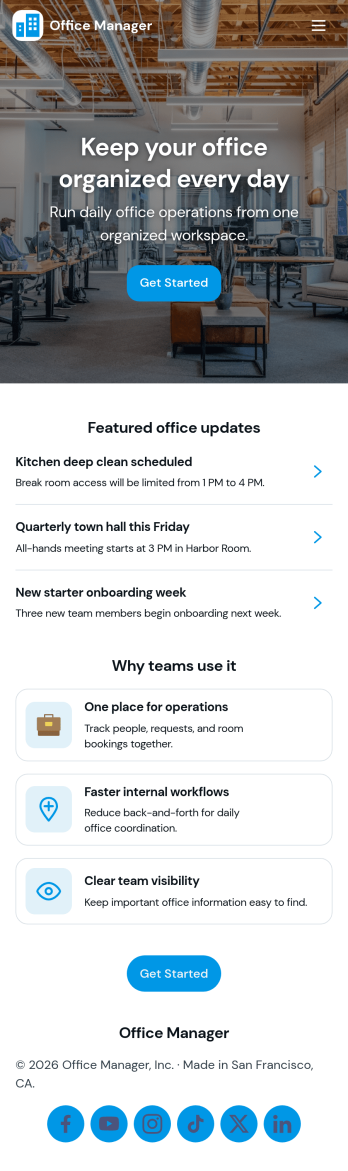 Office Manager App Template
