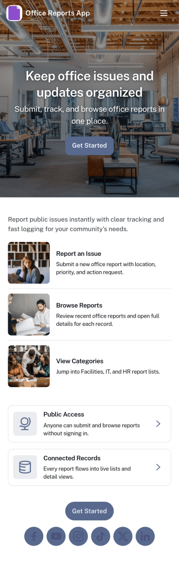 Office Reports App Template