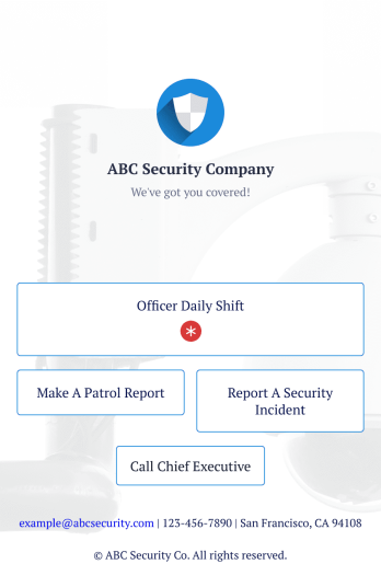 Officer Reports App Template