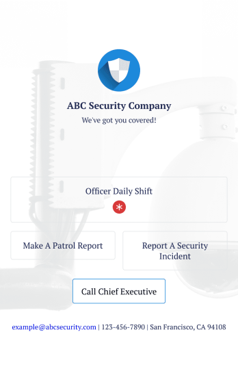 Officer Reports App Template