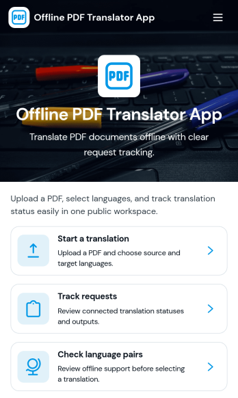 Offline PDF Translator App Template