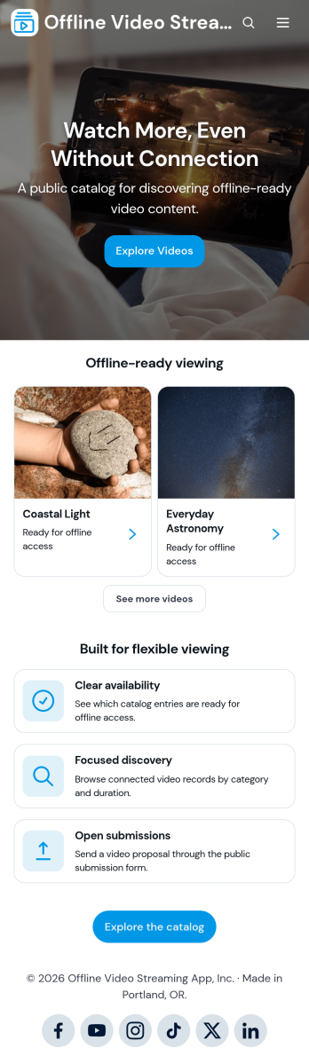 Offline Video Streaming App Template