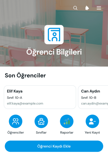 Öğrenci Bilgi Uygulama Șablonu