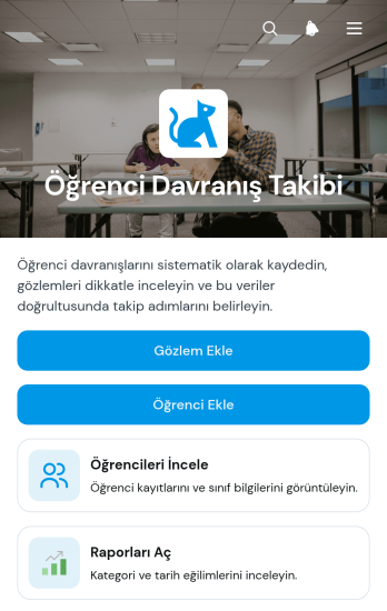 Öğrenci Davranışı Takip Uygulama Șablonu