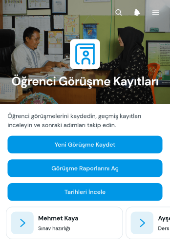 Öğrenci Görüşme Kayıtları Uygulama Șablonu
