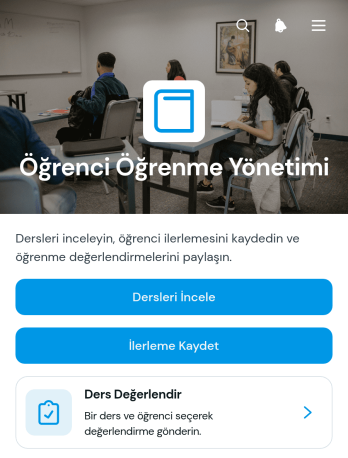 Öğrenci Öğrenme Yönetimi Uygulama Șablonu