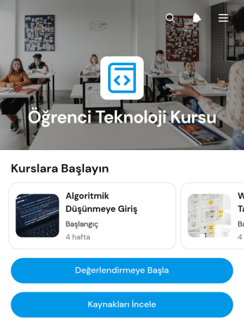 Öğrenci Teknoloji Kursu Uygulama Șablonu