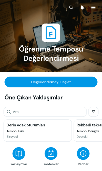 Öğrenme Temposu Değerlendirme Uygulama Șablonu
