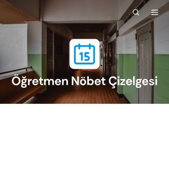 Öğretmen Nöbet Çizelgesi Uygulama Șablonu