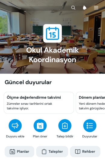 Okul Akademik Koordinasyon Uygulama Șablonu