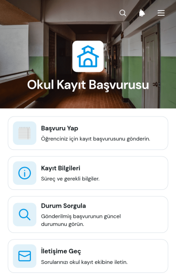 Okul Kayıt Uygulama Șablonu