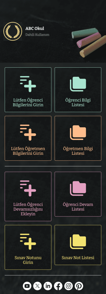 Okul Yönetimi Uygulaması Template