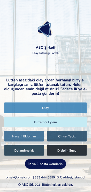 Olay Tutanağı Uygulaması Template