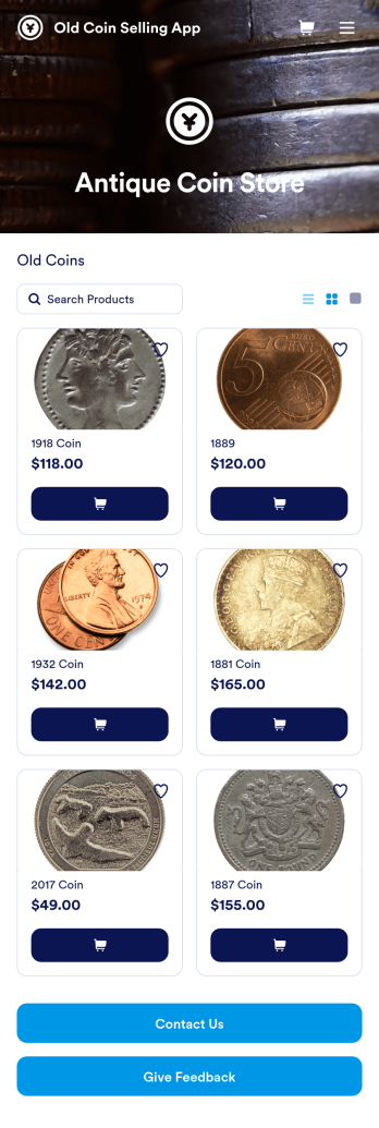 Old Coin Selling App Template