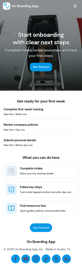 Onboarding App Template