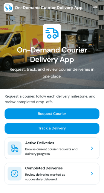 On-Demand Courier Delivery App Template