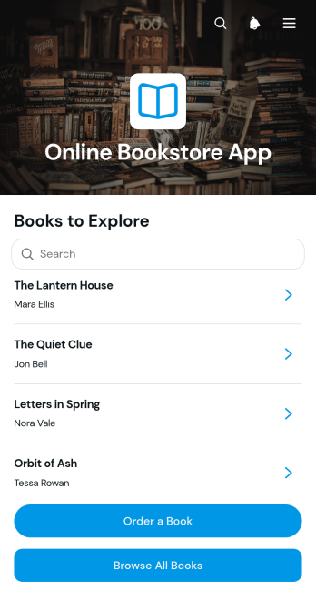 Online Bookstore App Template