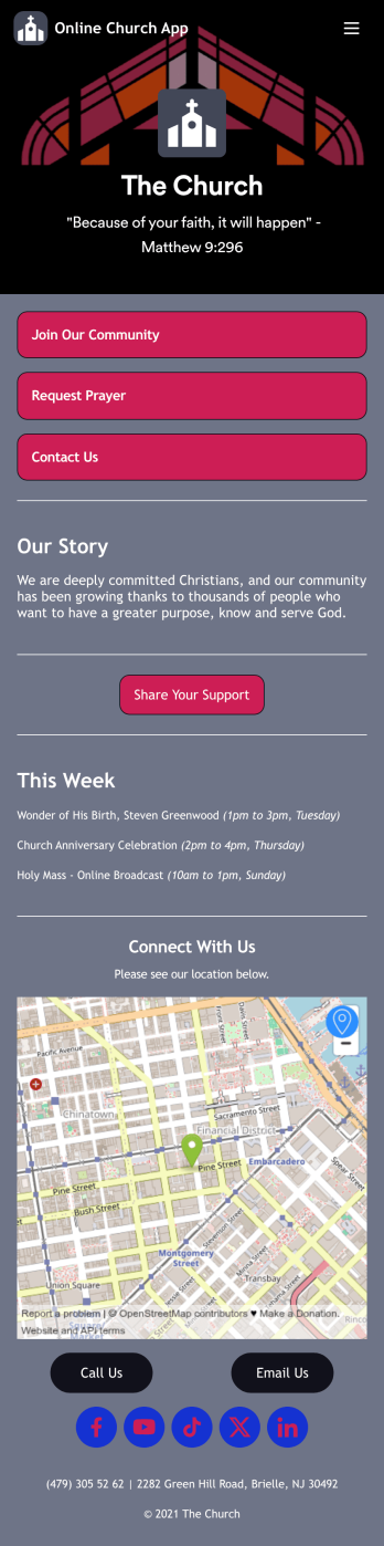 Online Church App Template