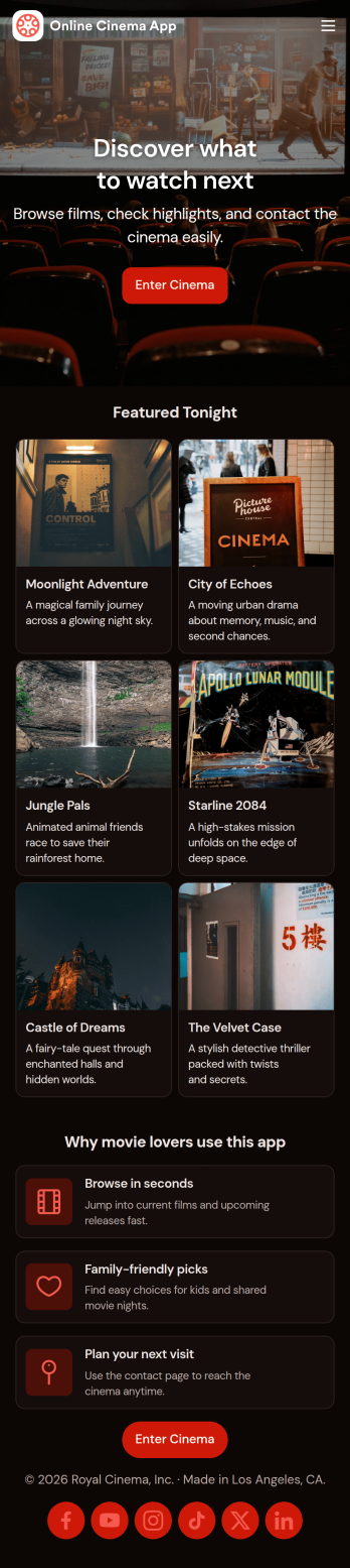 Custom Online Cinema App