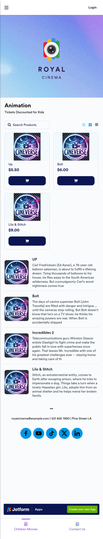 Custom Online Cinema App