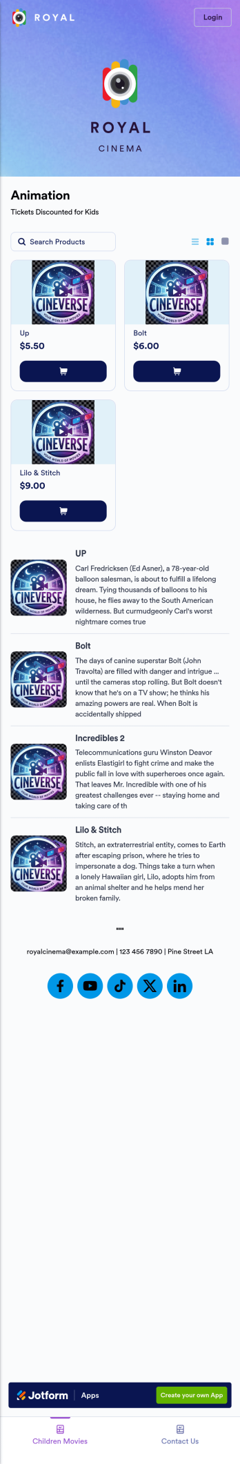 Custom Online Cinema App