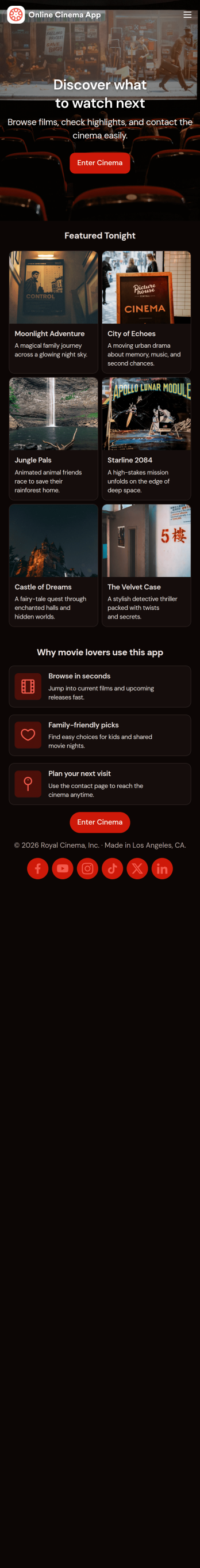 Custom Online Cinema App