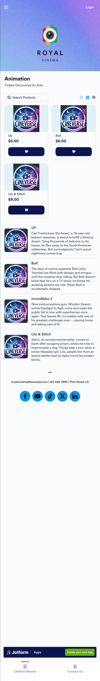 Custom Online Cinema App