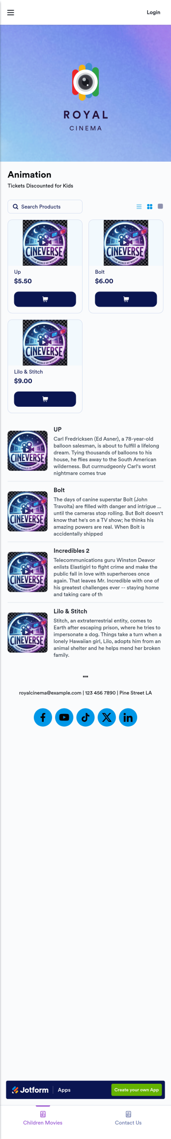 Custom Online Cinema App