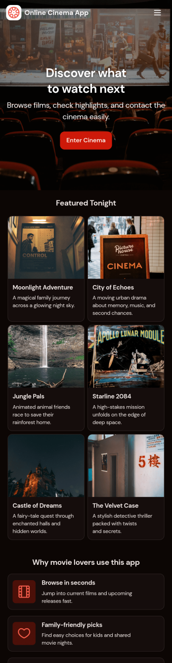 Online Cinema App Template