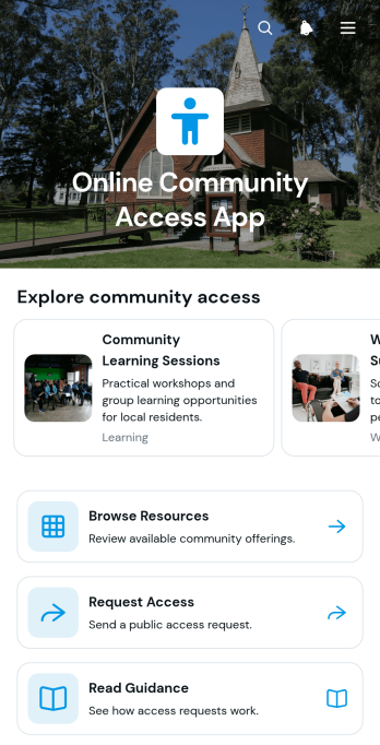 Online Community Access App Template