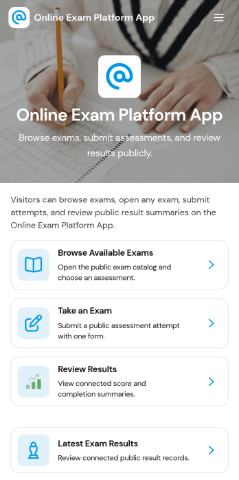 Online Exam Platform App Template