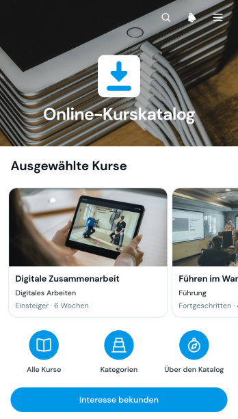 Online-Kurskatalog-App