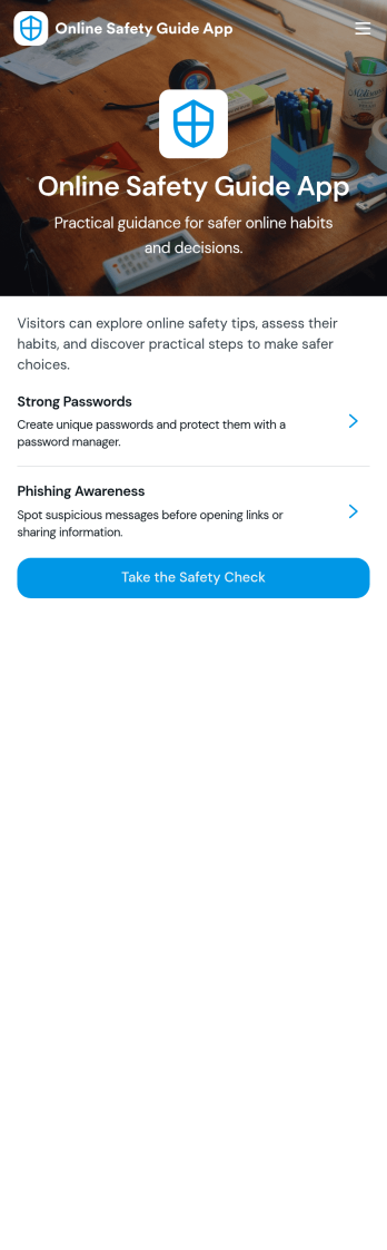 Online Safety Guide App Template