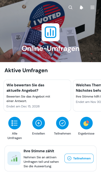 Online-Umfrage-App